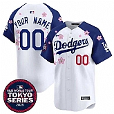 Men's Los Angeles Dodgers Active Player Custom White Royal 2025 Tokyo Series Limited Stitched Baseball Jersey,baseball caps,new era cap wholesale,wholesale hats